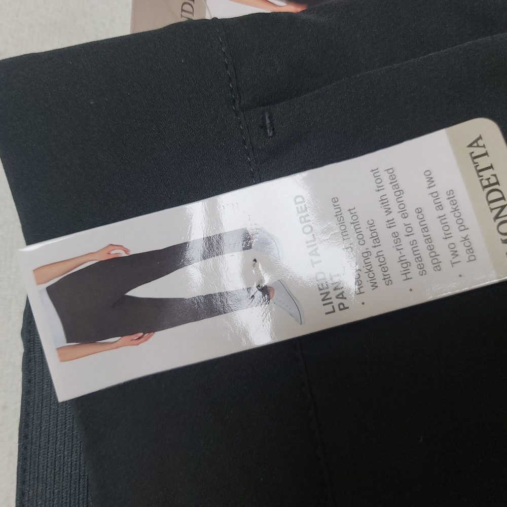 Mondetta Nwt Size 6 Black Lined Tailored Straight Leg Pants - Picture 8 of 11
